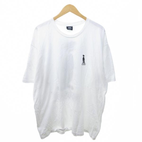 ス*き様 超レア オールドステューシー 原宿チャプト限定 ホワイトM STUSSY（ステューシー） オールド シャドーマン Tシャツ カットソー