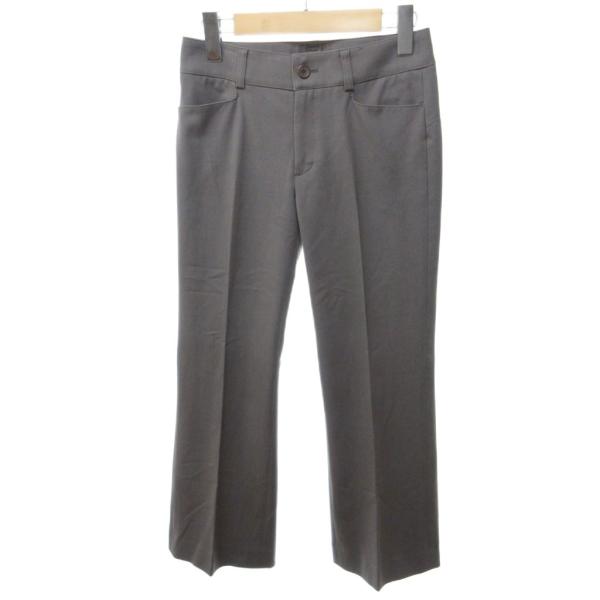 23区 オンワード樫山 ストレッチパンツ スラックス フレア センタープレス ベージュ 32 /HW レディース