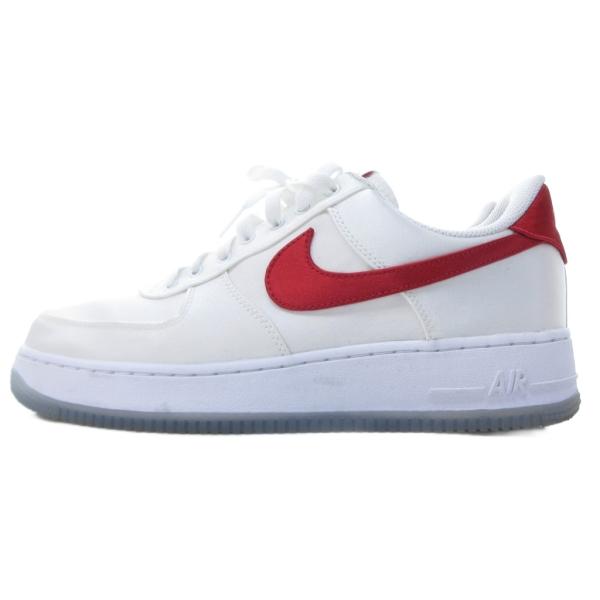 ナイキ NIKE スニーカー Air Force 1 エアフォースワン Low Satin "White/Red" 白 ホワイト 27.5 DX6541-100 メンズ