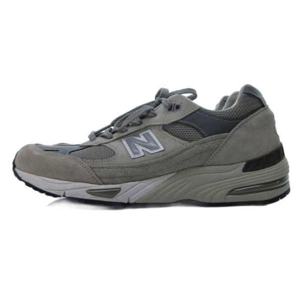 ニューバランス NEW BALANCE M991GL スニーカー メッシュ スエード切替 グレー UK製 英国製 8 1/2 約26.5cm メンズ