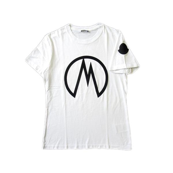 中古 極美品 モンクレール Moncler Logo T Shirt ロゴ Tシャツ カットソー 半袖 丸首 F938c V8161 サイズs 白 レディース ベクトル 古着 21正規激安 トレンチコートレディース薄手春夏シフォンスプリングコート落ち感アウターロングコート前開