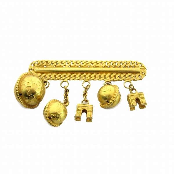 セリーヌ 89 凱旋門 チェーン ブローチ バッジ スターボール