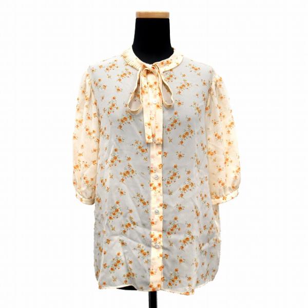 CELINE 未使用品 22ss セリーヌ 花柄 ボウタイ シルク シャツ CELINE 未使用品 22ss セリーヌ 花柄 ボウタイ シルク シャツ