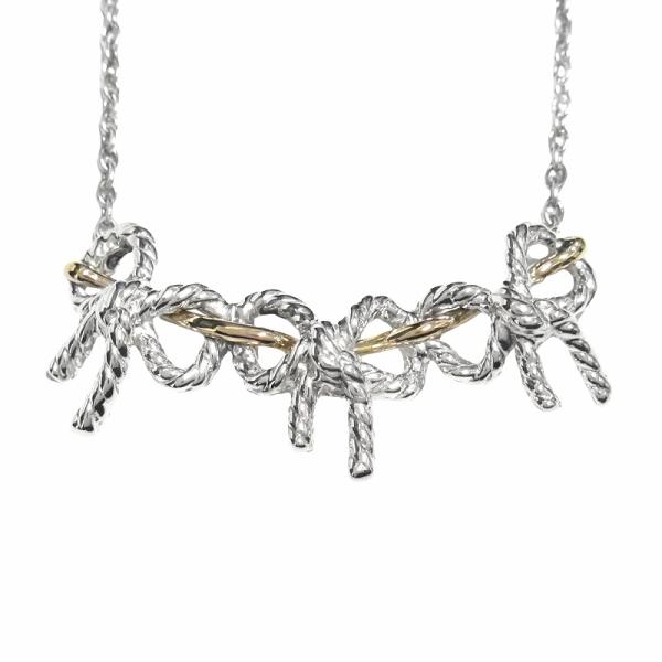 新品仕上げ済 新同 極美品 ティファニー トリプル リボン ネックレス  