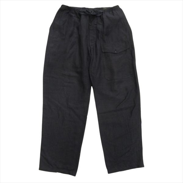 20ss COMOLI ウールギャバドローストリングパンツ Navy 1