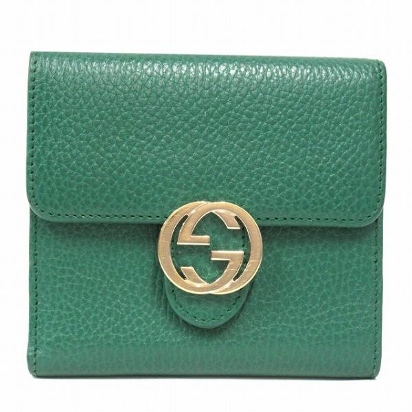 GUCCI グッチ レザー 財布 二つ折り インターロッキング G ロゴ GUCCI グッチ レザー 財布 二つ折り インターロッキング G ロゴ