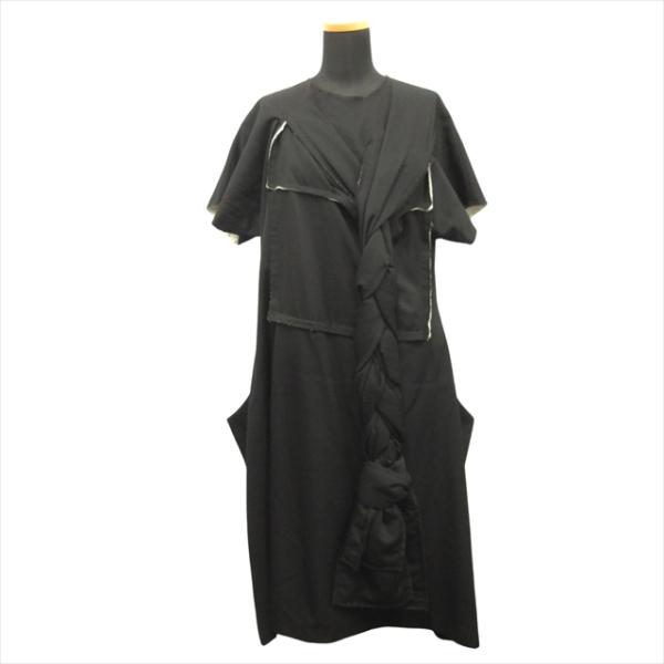 【中古】美品 14aw コムデギャルソン COMME des GARCONS ロープ デザイン ワンピース ドレス カットソー ウール 美品 14aw コムデギャルソン COMME des GARCONS ロープ デザイン