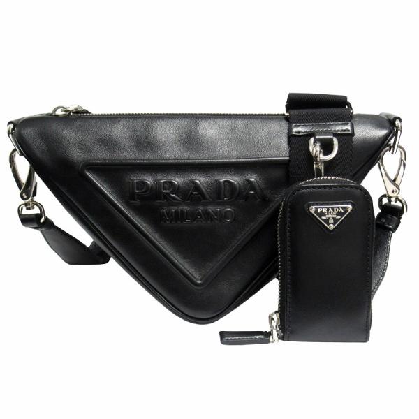 PRADA（プラダ） 良品 トライアングル レザー ショルダーバッグ