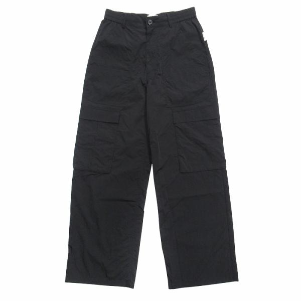 【中古】美品 24ss ベイシックス BASICKS ハートステッチ 刺繍 ナイロン ワイド カーゴ パンツ イージー ペインター vectorpremium_026-202506250101