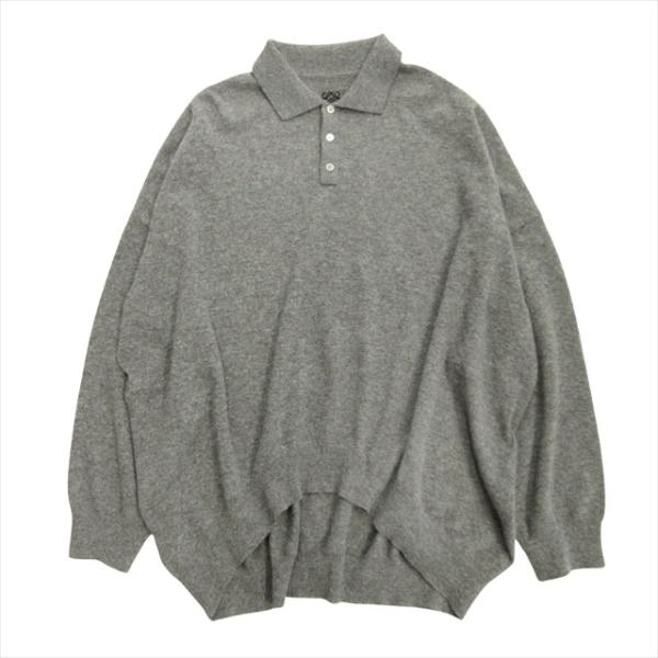 【中古】美品 ロエベ LOEWE アナグラム ニット ロング ポロシャツ セーター カットソー オーバーサイズ ウール ロゴ LOEWE（ロエベ） 美品 アナグラム ニット ロング ポロシャツ セーター