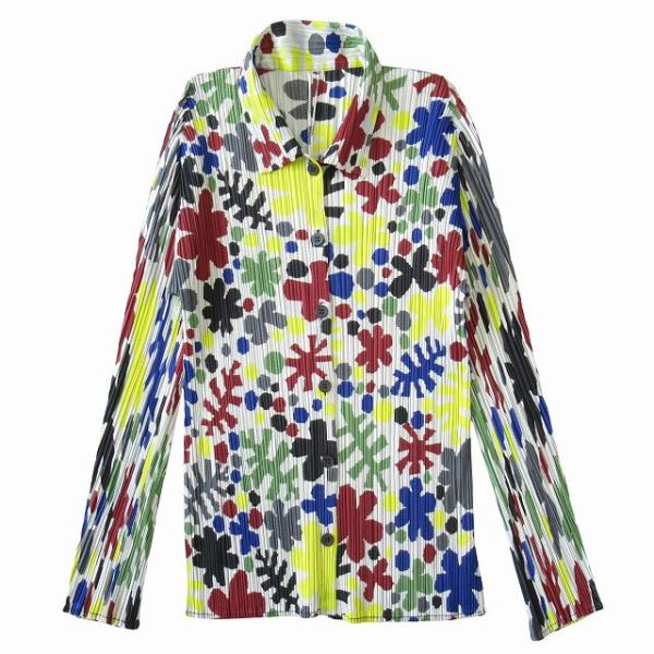 PLEATS PLEASE プリーツプリーズ 総柄 長袖 カットソー 3 PLEATS PLEASE プリーツプリーズ 総柄 長袖 カットソー 3