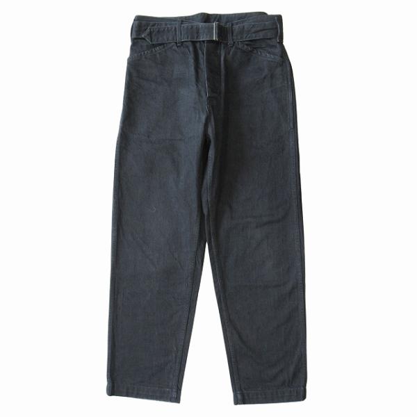 16AW コモリ COMOLI ベルテッド ブラック デニム パンツ ボタン