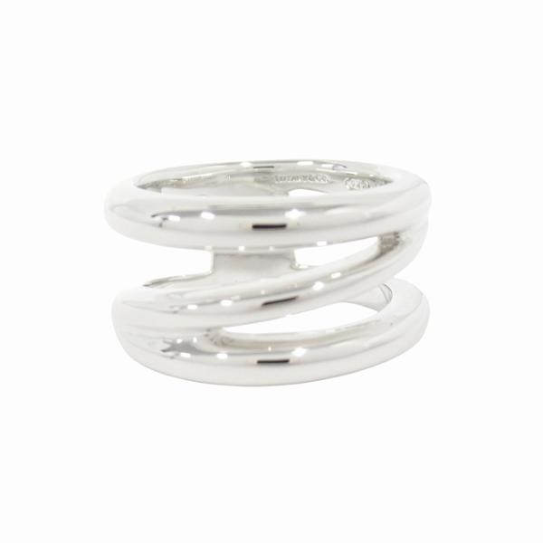 【美品★新品仕上げ済み】TIFFANY.Co ダイアゴナルリング　12号 新品仕上げ済 新同 極美品 ティファニー TIFFANY & CO. ダイアゴナル