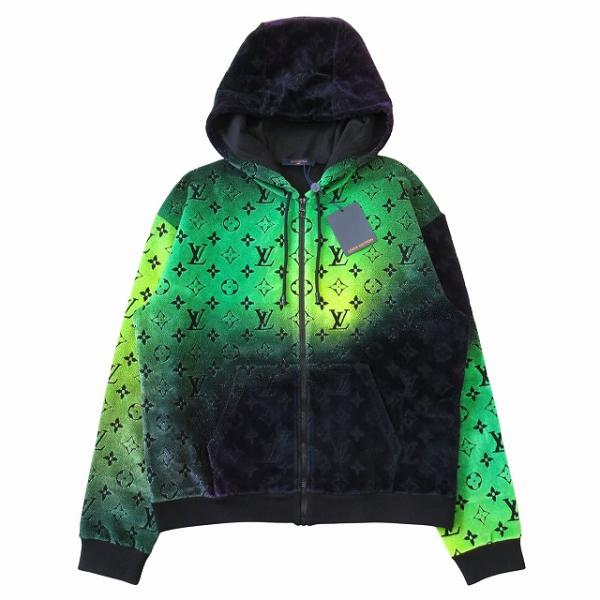 美品✨ルイヴィトン フロントジップパーカー ブルゾン モノグラム グラデーション ルイヴィトン モノグラム グラデーションベルベットジップアップ
