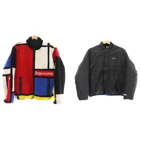 20aw Supreme リバーシブル カラーブロック フリース ジャケット M-