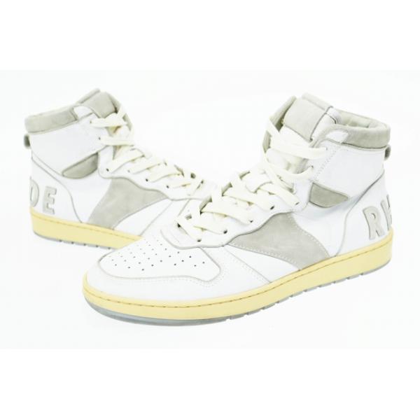 【中古】RHUDE ルード Rhecess Hi ハイカット スニーカー 10 白 ホワイト ブランド古着ベクトル 中古▲250407 メンズ RHUDE ルード Rhecess Hi ハイカット スニーカー 10 白 ホワイト