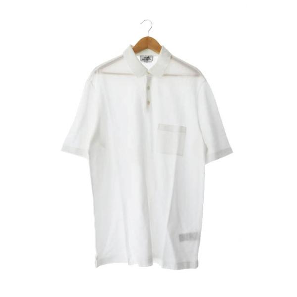 【販売期間8/9まで】Hロゴ刺繍 HERMES エルメス ポケット ホワイト 2019年春夏 新作 HERMES エルメス Tシャツ ポケット付 刺繍 #36