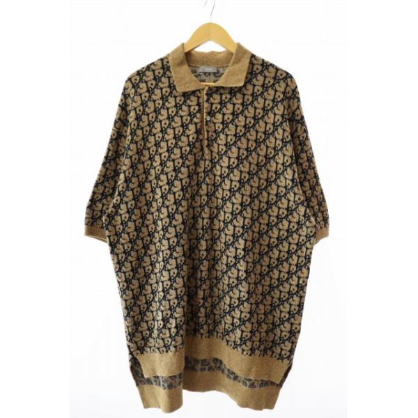 【ディオール】 Travis Scott オブリーク ニット　ポロシャツ M ディオール Dior ×Travis Scott トラヴィス スコット 22AW カクタス