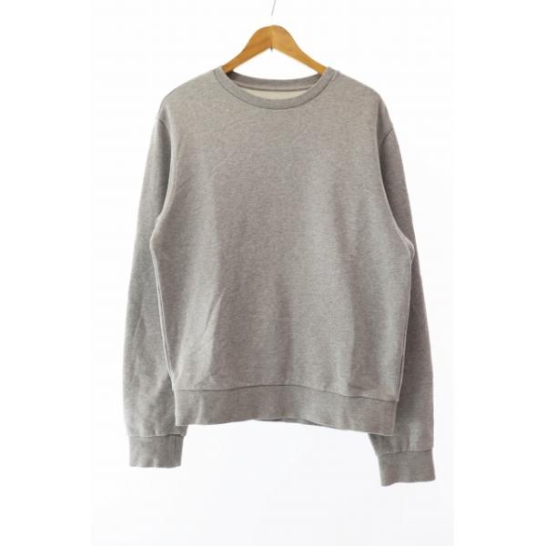 【新品】  Maison Martin Margiela / メゾンマルタンマルジェラ | 2012AW | REPLICA レプリカ ラムレザーエルボーパッチ クルーネックスウェット | S | グレー | レディース Maison Margiela（旧Maison Martin Margiela） - 【新品】 Maison