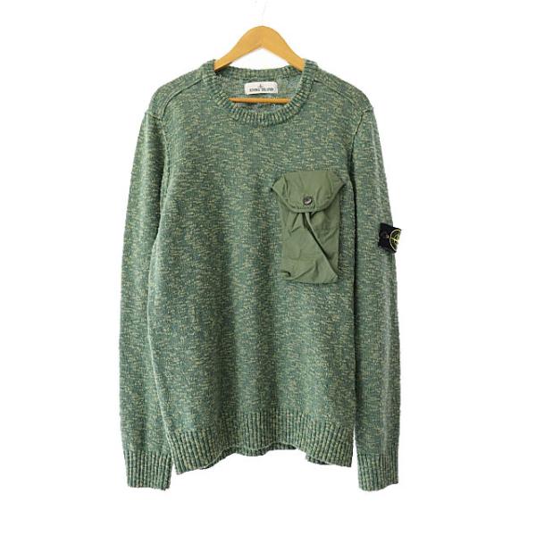 ストーンアイランド　ニット　緑タグ ストーンアイランド STONE ISLAND Compass-Patch Pullover Knit