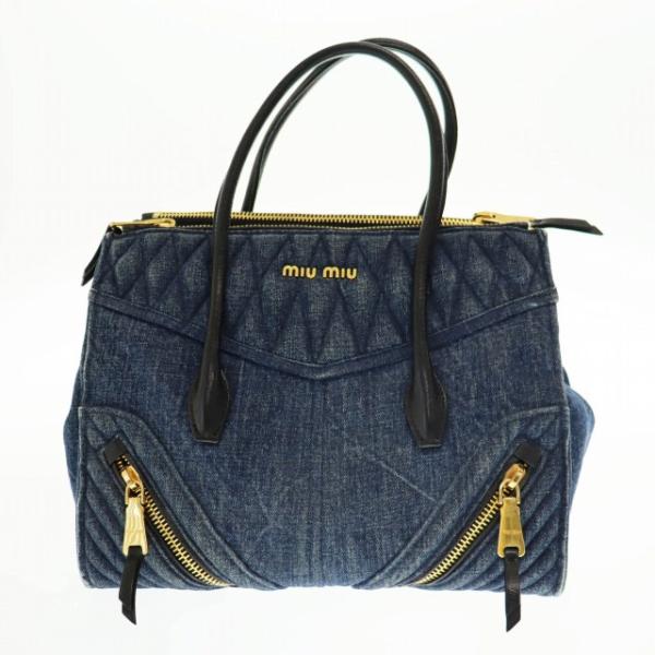 MIU MIU デニムキルティングハンドバッグ 中古】 ミュウミュウ MIUMIU ショルダーバッグ 2wayバッグ