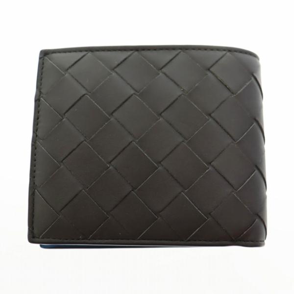 【美品】ボッテガヴェネタ 二つ折り 財布 グレー イントレチャート BOTTEGA VENETA ボッテガヴェネタ 財布 メンズ 二つ折り財布