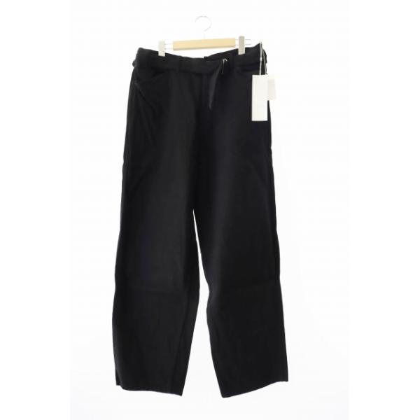 コモリ COMOLI 25SS デニム ベルテッドパンツ B01-03001 2 黒 ブラック