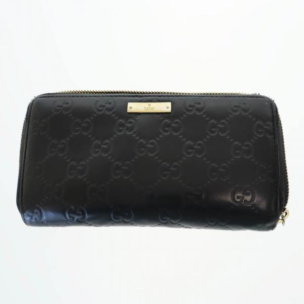 ✨極美品✨グッチ　シマレザー　長財布　ラウンドファスナー　ブラック　307980 GUCCI グッチ グッチシマ ラウンドファスナー ロングウォレット 長財布