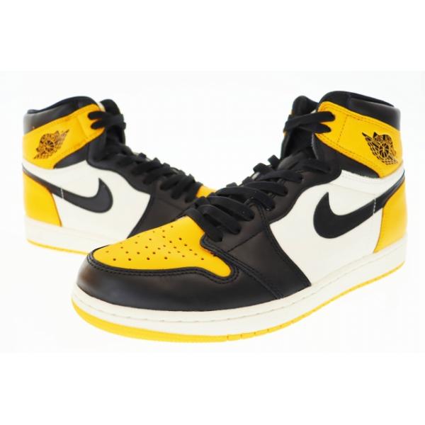 【美品】ナイキエアジョーダン1レトロハイ OGタクシー555088-711 NIKE ナイキ 555088-711 Air Jordan 1 Retro High OG Taxi AJ1