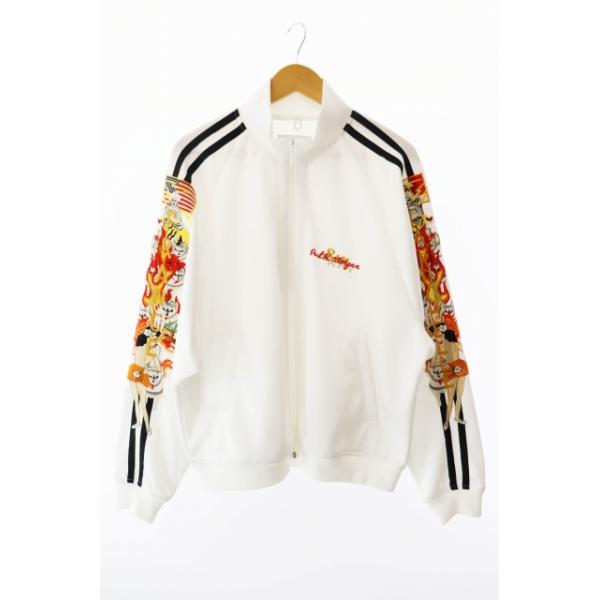 ダブレット トラックジャケット カオス刺繍 18aw medium 白 ダブレット doublet 18AW CHAOS EMBROIDERY TRACK JACKET カオス 刺繍