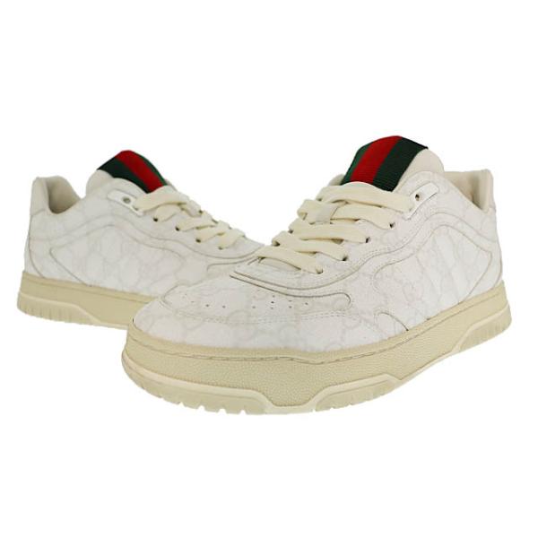 【中古】グッチ GUCCI 25SS Re-Web Sneakers GGスプリーム リウェブ スニーカー 816818 38.5 白☆AA★●▲■250913 GUCCI（グッチ） GUCCI 25SS Re-Web Sneakers GGスプリーム ロゴ