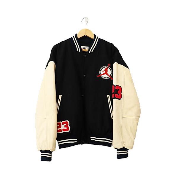 90s USA製 NIKE VARSITY ジャケット レザー スタジャン M vectorpremium_034-902509100001