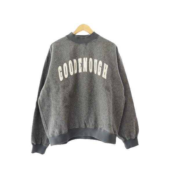 【中古】グッドイナフ GOODENOUGH archives アーカイブ 90s ロゴ パッチ ウール トレーナー M グレー 251103 メンズ グッドイナフ GOODENOUGH archives アーカイブ 90s ロゴ パッチ ウール