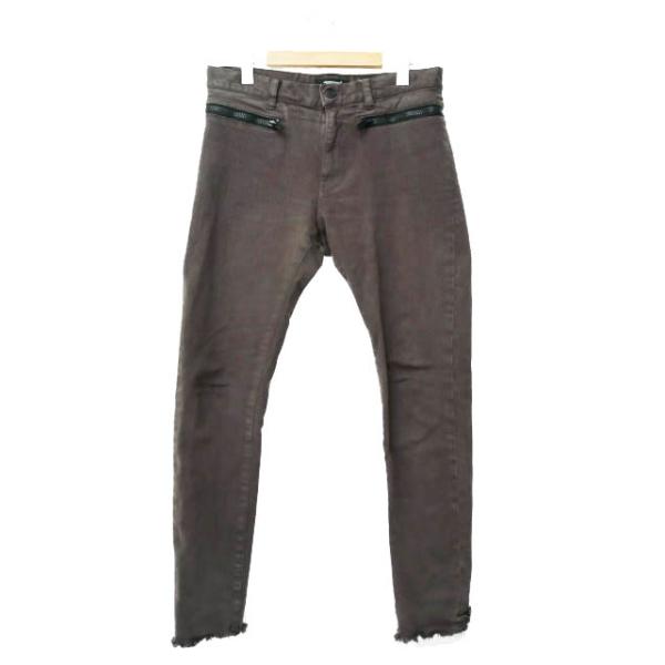 【中古】アンダーカバー UNDERCOVER 22SS 裾断ち切り デニム パンツ スリム ジーンズ UC1B4510 2 茶ブラウン 251026 アンダーカバー UNDERCOVER 22SS 裾断ち切り デニム パンツ スリム