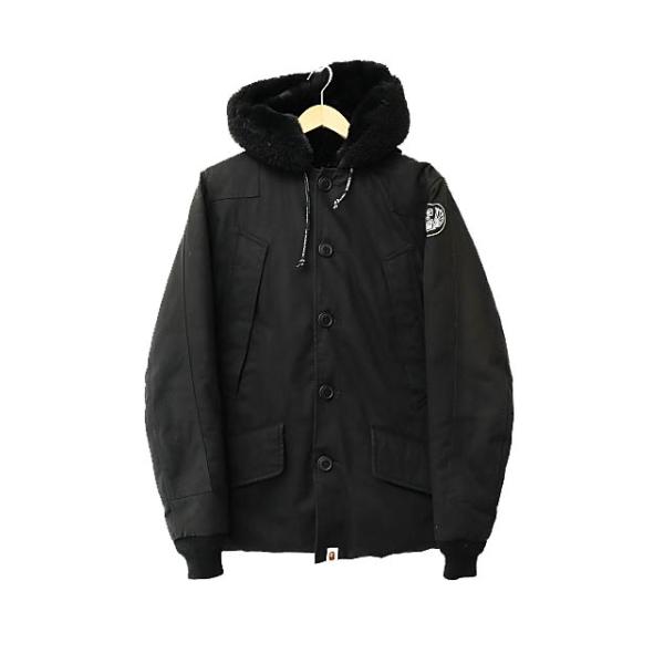 【新品未使用/正規品】a bathing ape bape ジャケット ブラック A BATHING APE（アベイシングエイプ） ×3RD TEAM B-9 フライト 中綿