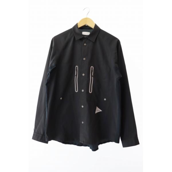 【中古】アンドワンダー and wander tech long sleeve shirt 長袖シャツ AW-FT994-81 3 黒 ブラック ● 251104 and wander（アンドワンダー） and wander tech long sleeve shirt