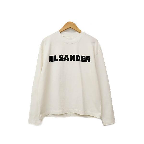 【中古】ジルサンダー JIL SANDER ロゴ プリント 長袖 Tシャツ J02GC0107 XS 白ホワイト 251125 レディース ジルサンダー JIL SANDER ロゴ プリント 長袖 Tシャツ J02GC0107 XS 白