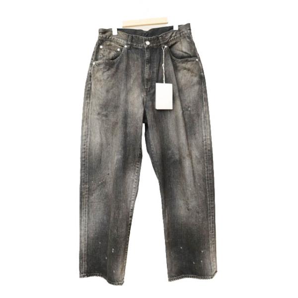 ANCELLM アンセルム 25AW AGING01 BLACK テーパード ワイド デニム