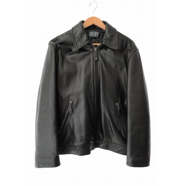 DKNY ライダース レザーベスト 黒 M ドナキャラン ニューヨーク DKNY ライダース レザーベスト 黒 M ドナキャラン ニューヨーク - メルカリ