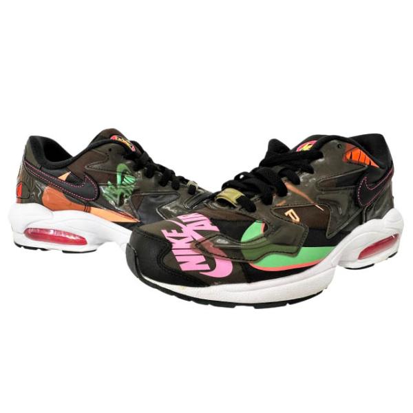 ナイキ NIKE ×atmos アトモス AIR MAX 2 LIGHT QS エアマックス 2 ライト CI5590-001 27 黒ブラック ブランド古着ベクトル 中古▲■260320
