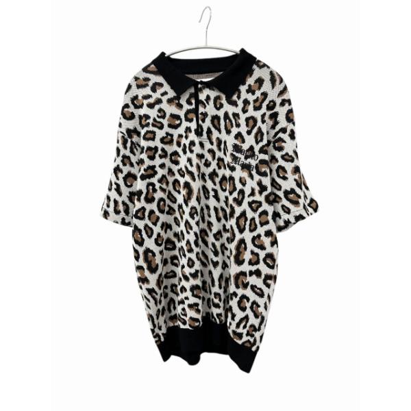 WACKOMARIA レオパード ニットポロ　Lサイズ 中古・古着通販】WACKO MARIA (ワコマリア) LEOPARD JACQUARD KNIT