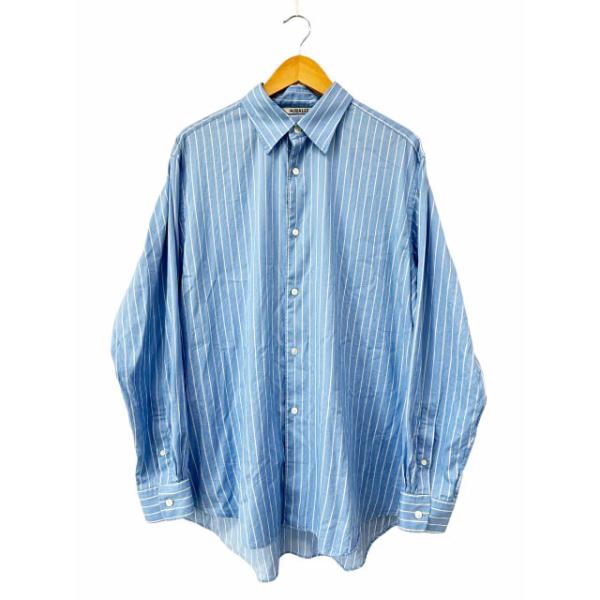 オーラリー AURALEE 26SS COTTON SILK STRIPE SHIRT ギザコットン