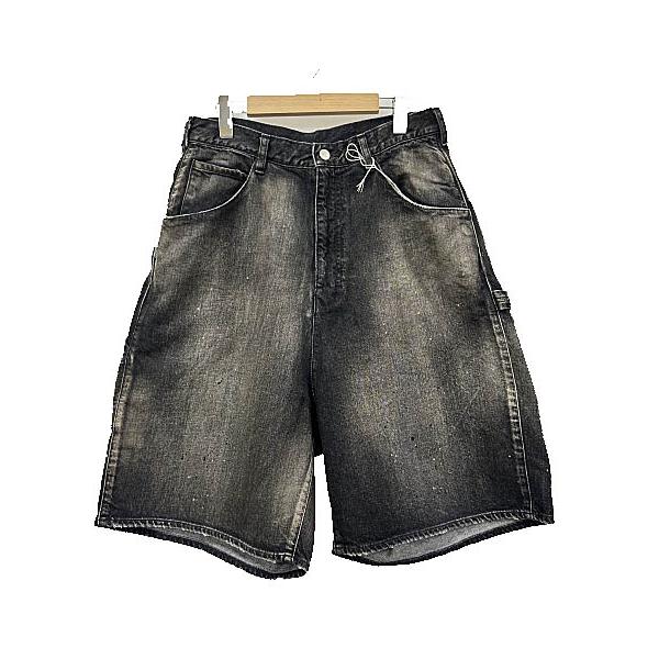 26ss ANCELLM アンセルム C/S PAINTER SHORTS ANCELLM アンセルム 26SS DENIM PAINTER SHORTS BLACK ペインター