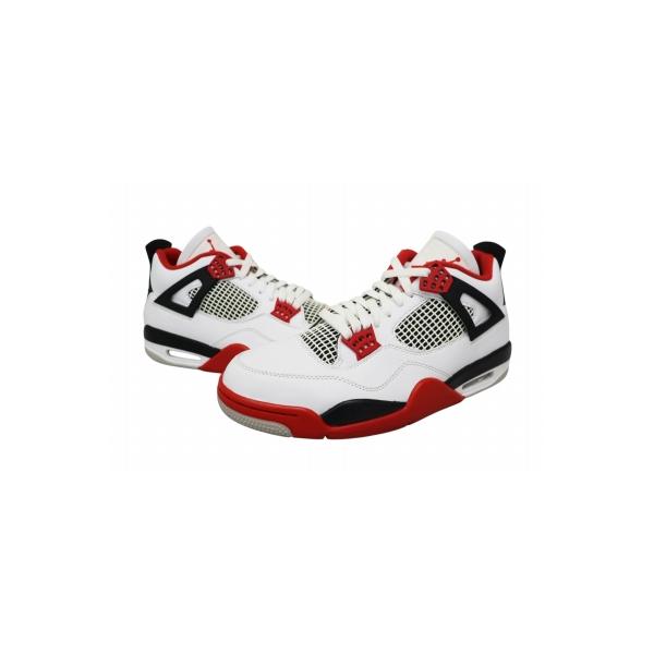 ナイキ NIKE AIR JORDAN 4 RETRO FIRE RED エア ジョーダン 4 レトロ ファイヤー レッド DC7770-160 28.5 白 ホワイト ブランド古着ベクト