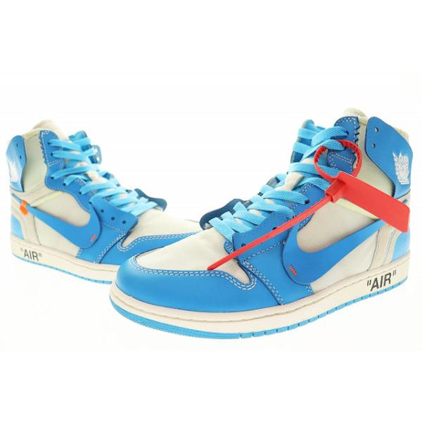 ナイキ NIKE AIR JORDAN 1 × OFF-WHITE NRG UNC 2018 28c...