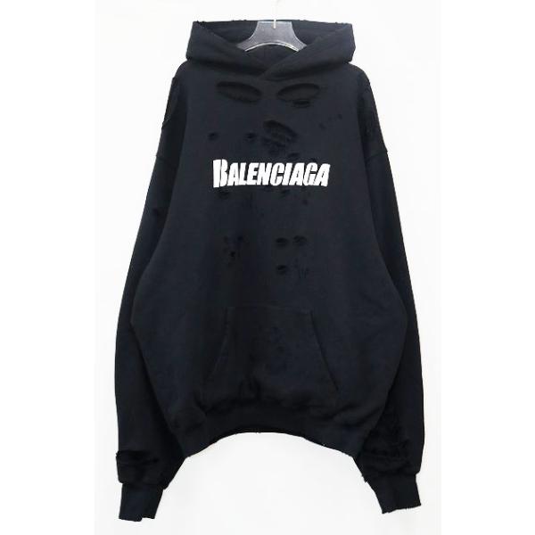 Balenciaga SS18 フーディー BALENCIAGA Hoodie 18SS Stained S Cotton Gray Print Used | eBay