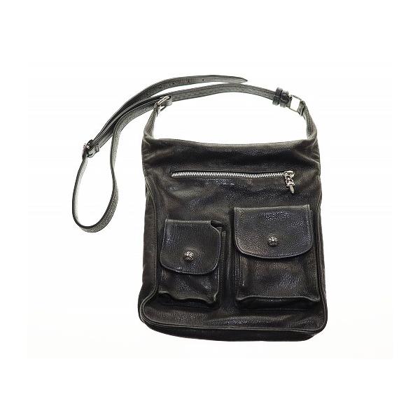 Chrome Hearts Fスリンガーブラックレザー ショルダーバッグ CHROME HEARTS（クロムハーツ） CHROME HEARTS F-SLINGER Fスリンガー