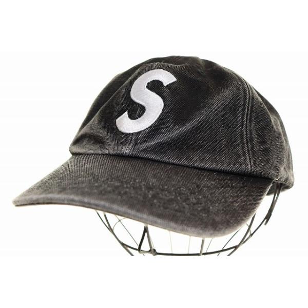 supreme シュプリーム　ピグメント　キャップ 黒　ブラック　Sロゴ Supreme シュプリーム 22SS Characters S Logo Cap キャラクター