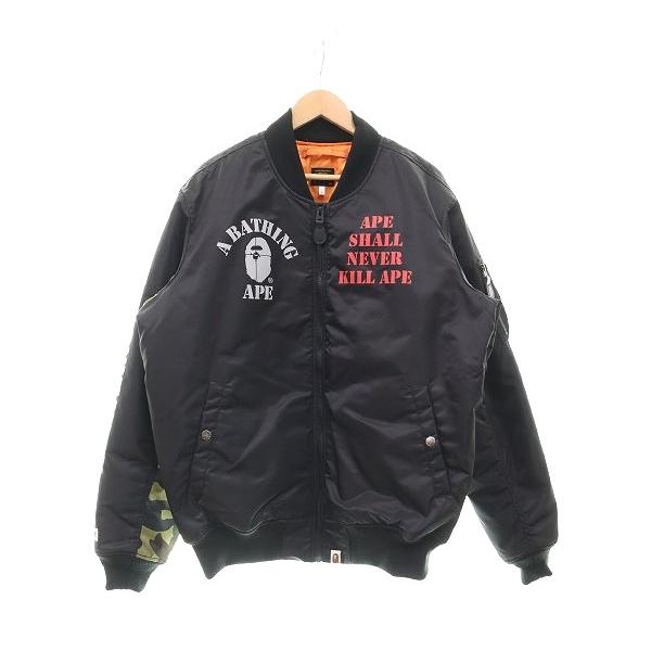 エイプ　MA1　フライトジャケットタイプ　新品　サイズL　本物 A BATHING APE アベイシングエイプ MA1 フライトジャケット