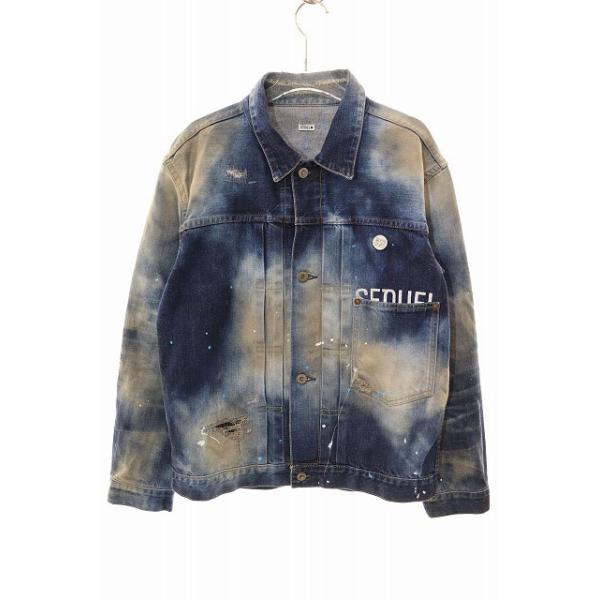 【中古】シークエル SEQUEL x FRAGMENT DESIGN 21AW DENIM JACKET INDIGO S SQ-21AW-JK-10 フラグメント 250407 シークエル SEQUEL x FRAGMENT DESIGN 21AW DENIM JACKET INDIGO S SQ